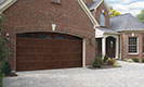 Clopay Classic Wood Collection Short with Cathedral Long windows - Dark Oak 