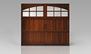 Dark Oak Reserve Wood Collection Limited Edition Series Garage Door with Windows 