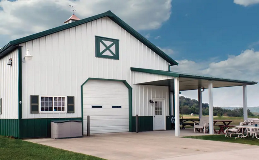 Industrial Series | Deep Ribbed Steel commercial garage door Model 525V in White